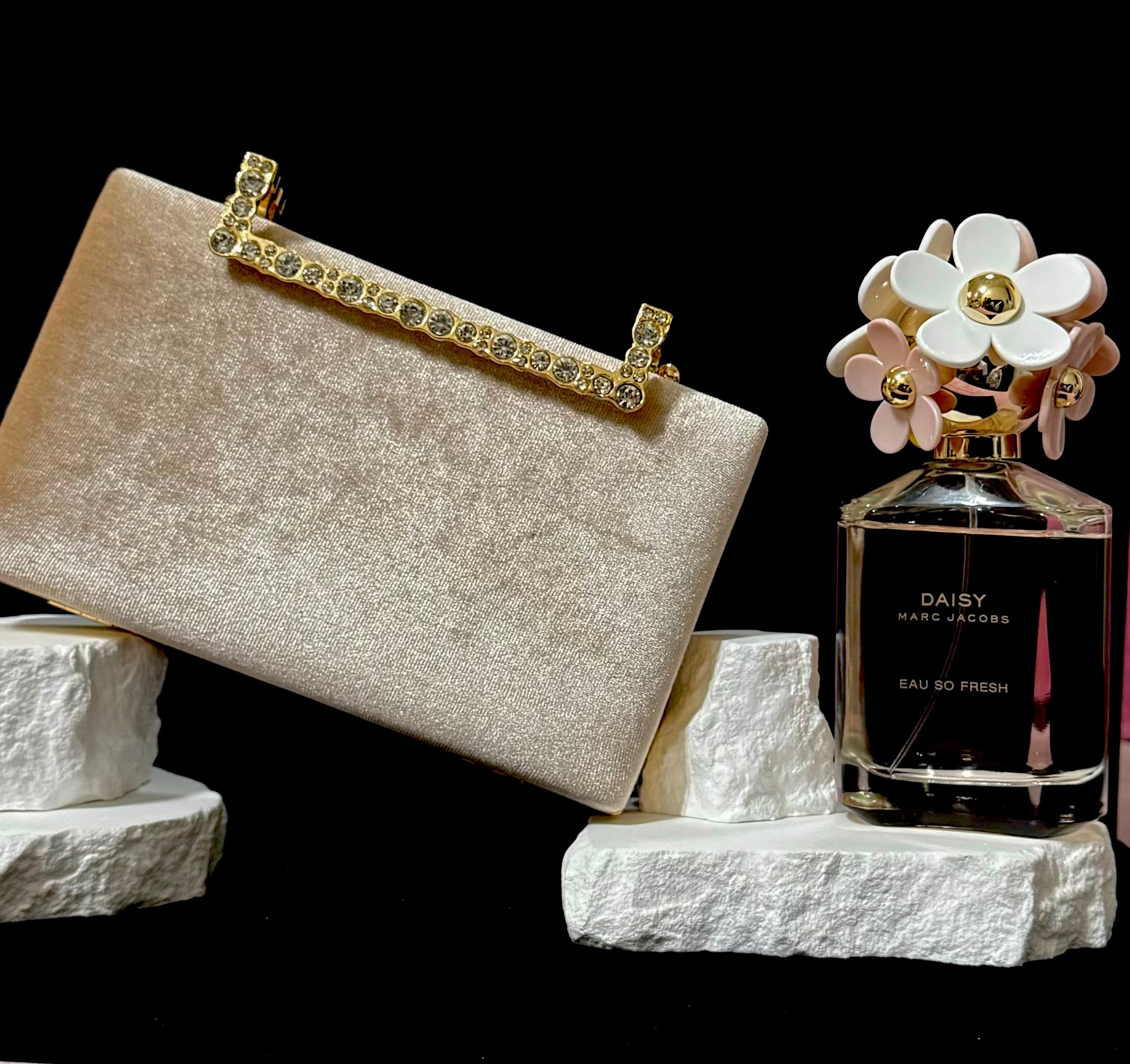 Velvet Crystal Grace Clutch